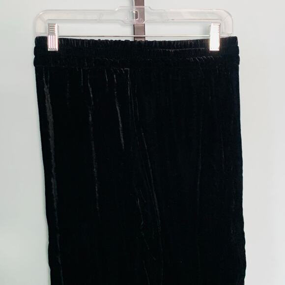 NWT J. Crew Black Velvet Drawstring Joggers Size 0 - Picture 5 of 7